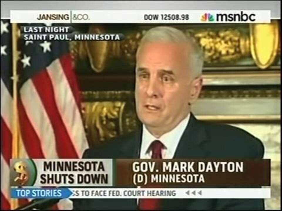 Minnesota governor on state's shutdown POLITICO