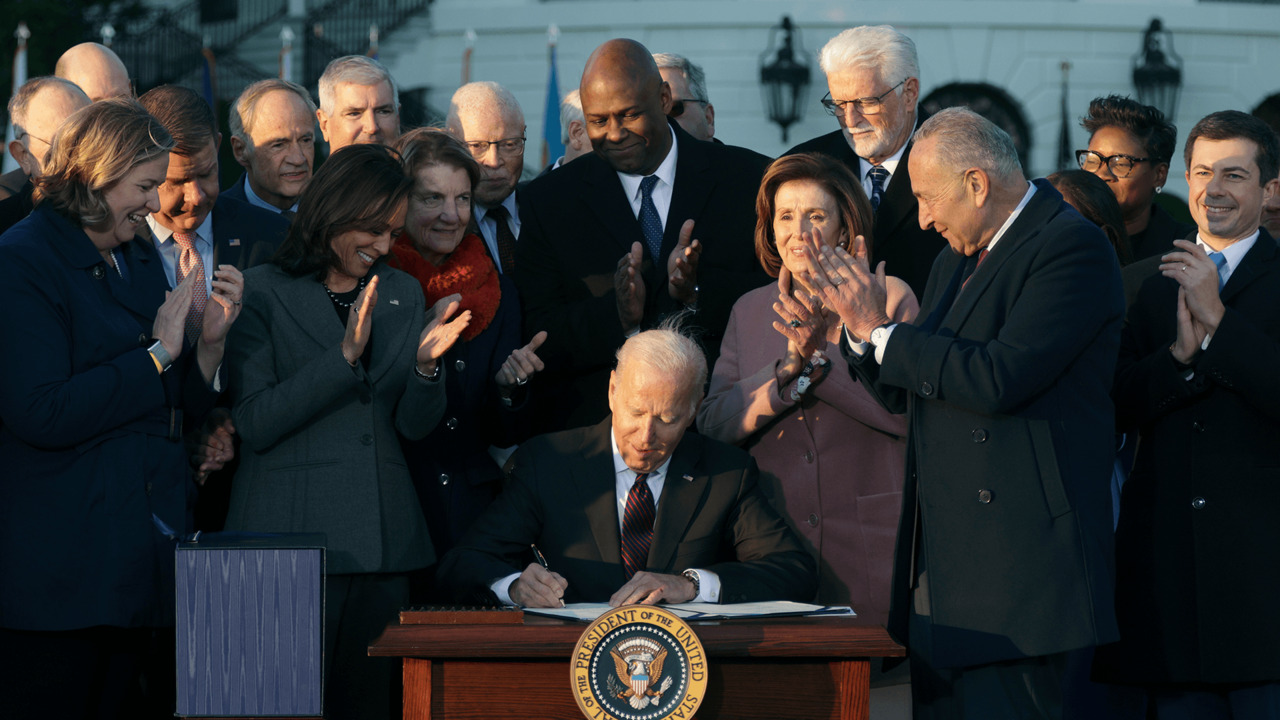 Biden Signs Infrastructure Bill Into Law - POLITICO