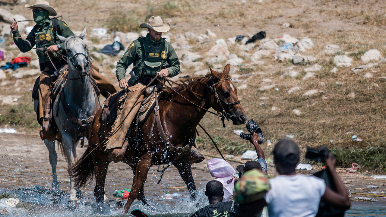 Patrol agents on horseback did not whip migrants, but used force and