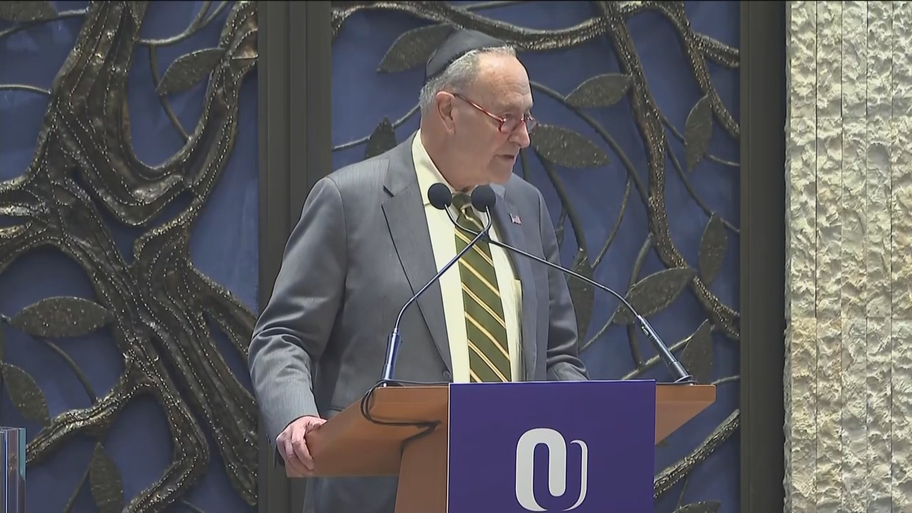 Schumer warns antisemitism is on the rise, calls out Trump at event