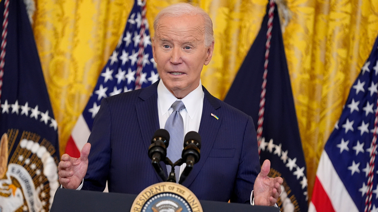 Biden touts new Russia sanctions, slams House for Ukraine inaction