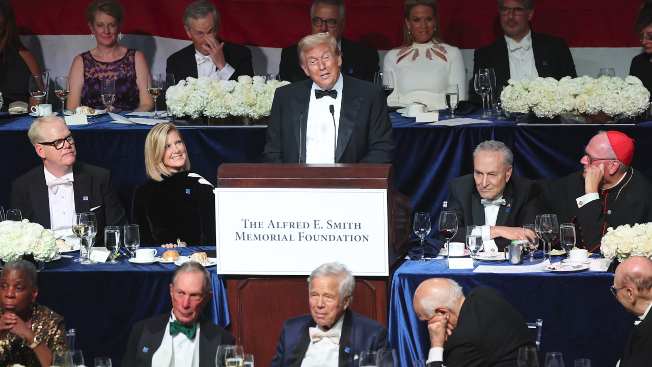 Trump gets meanspirited jabs in at the Al Smith dinner POLITICO