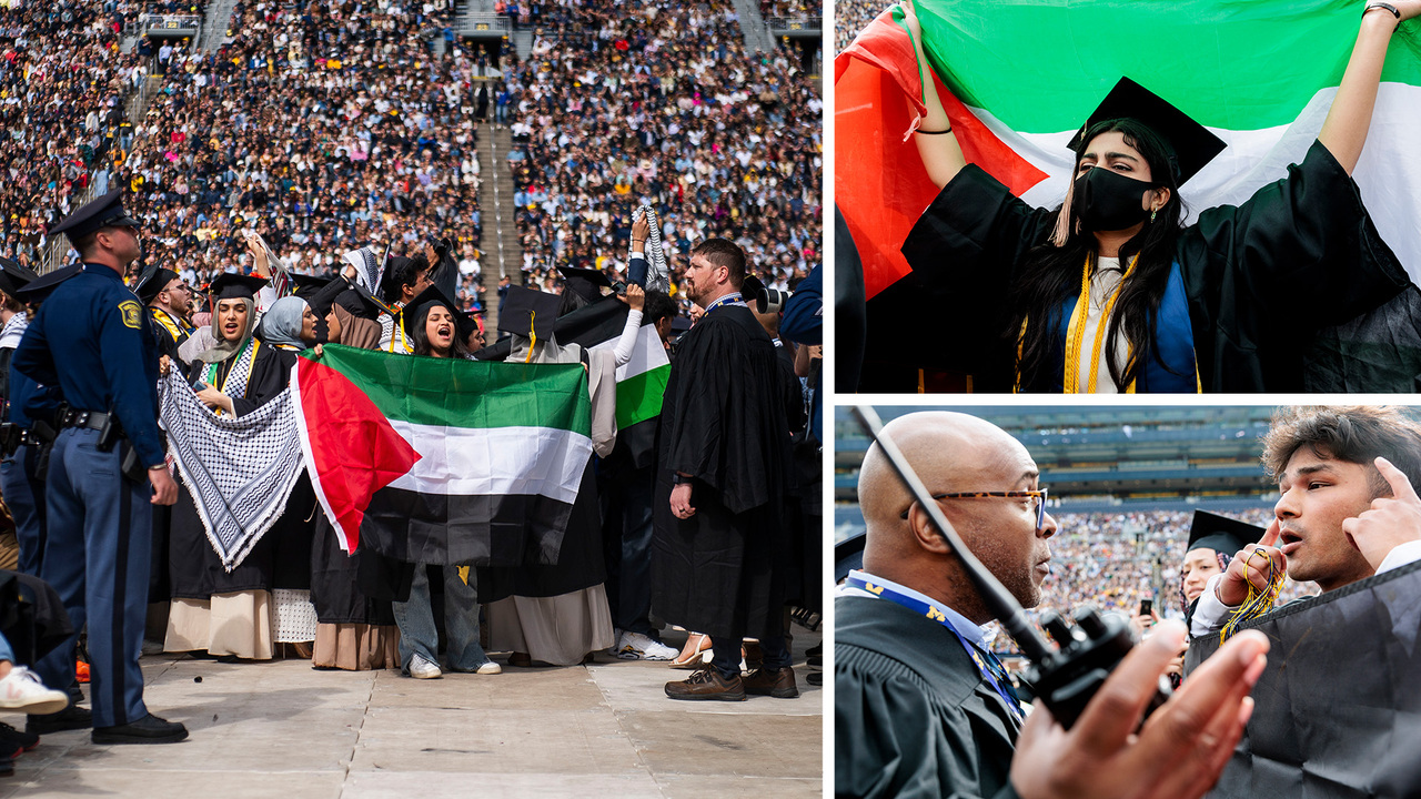 Pro-Palestinian protest disrupts University of Michigan commencement