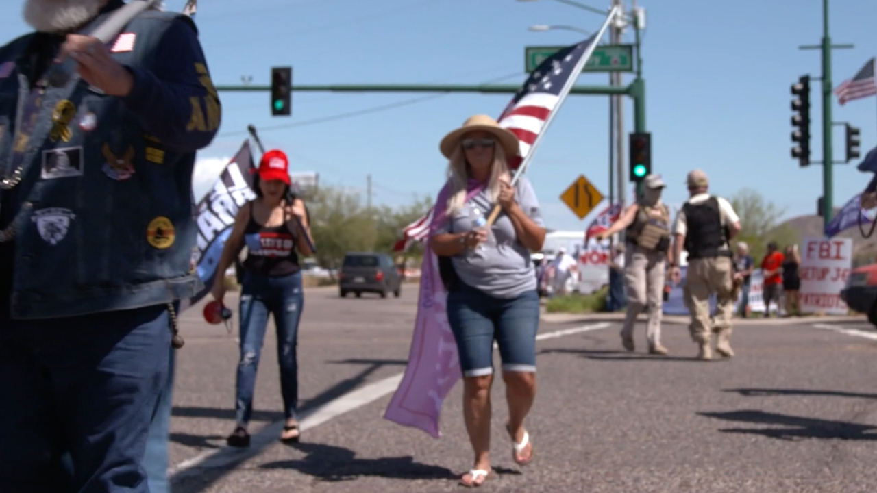 Armed Trump supporters gather at Phoenix FBI office