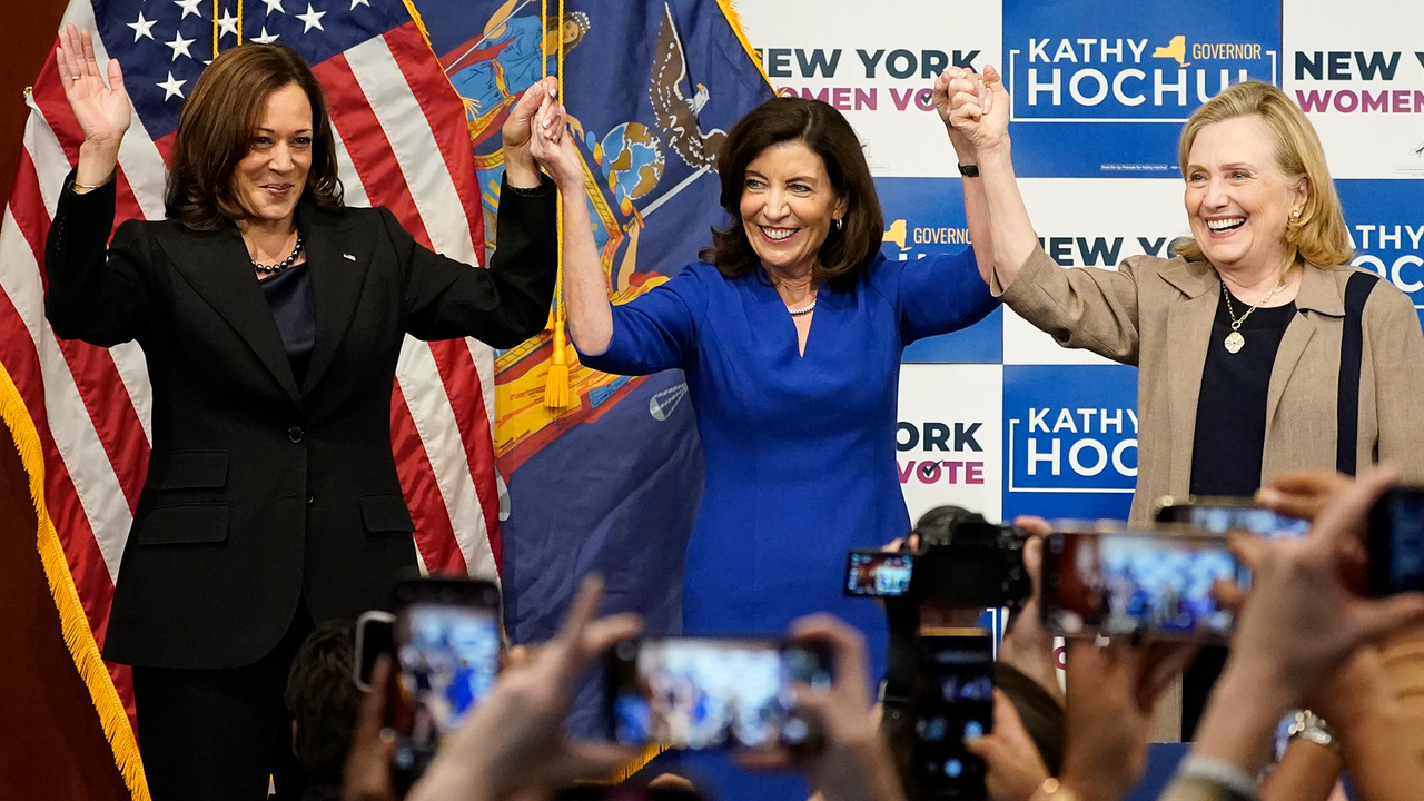 Harris and Clinton make case for Hochul in New York: ‘Everything is on the line’