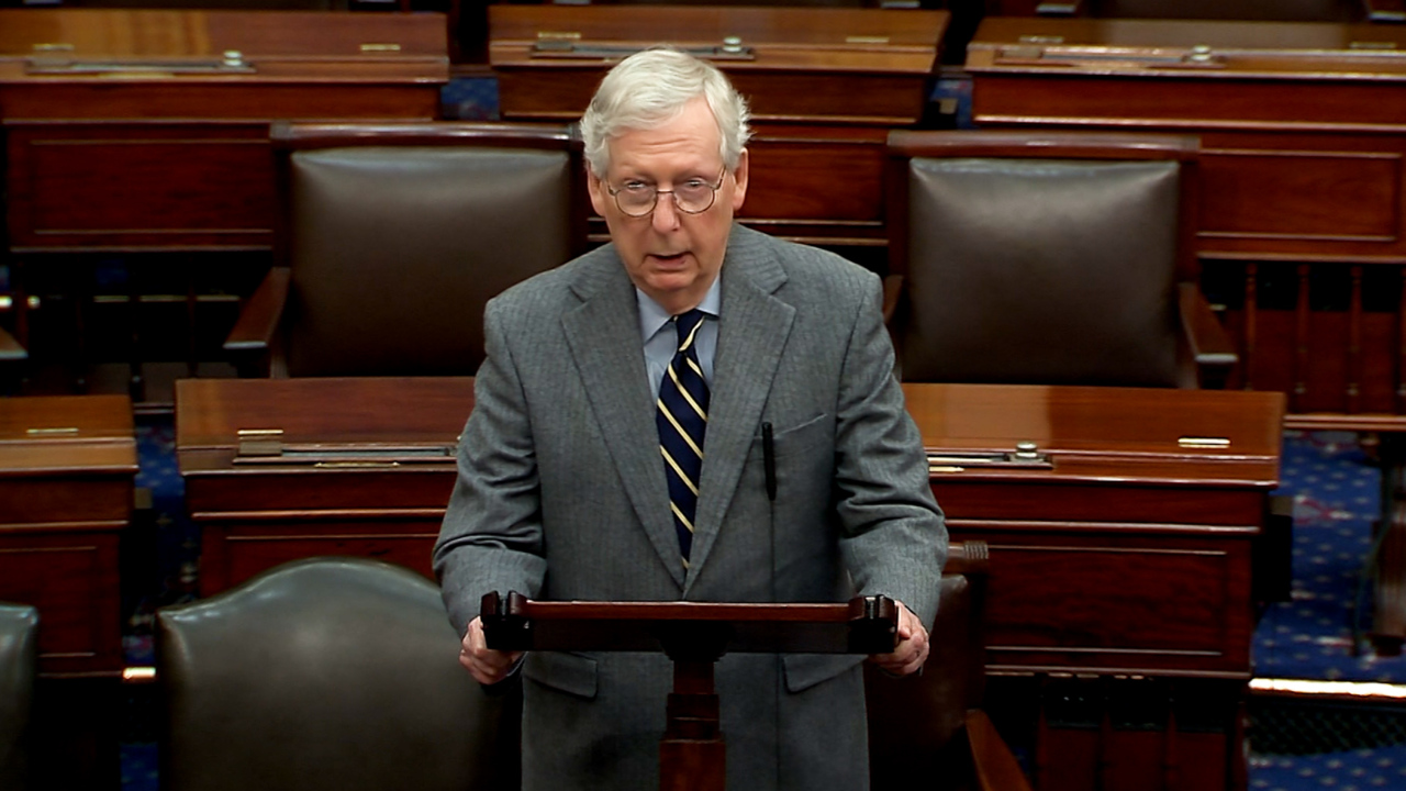 McConnell tears into Manchin on Senate floor for trying to cut EV tax credits