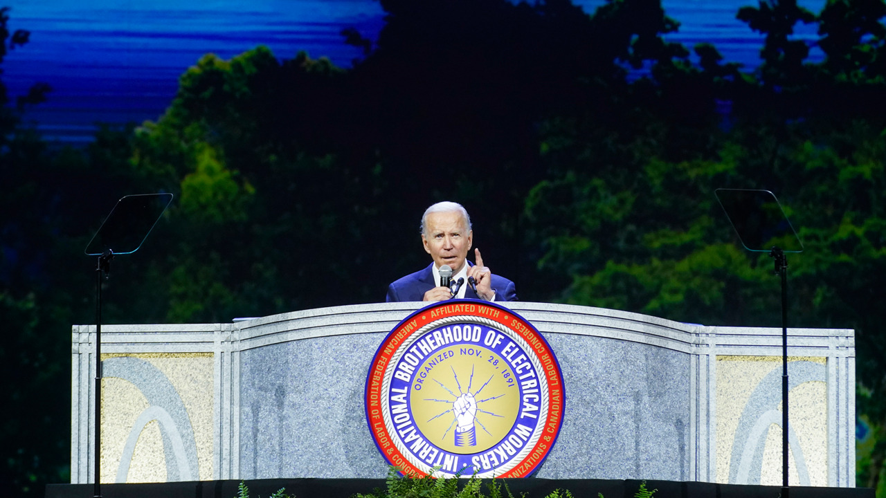 Biden touts efforts to strengthen union workers at IBEW convention