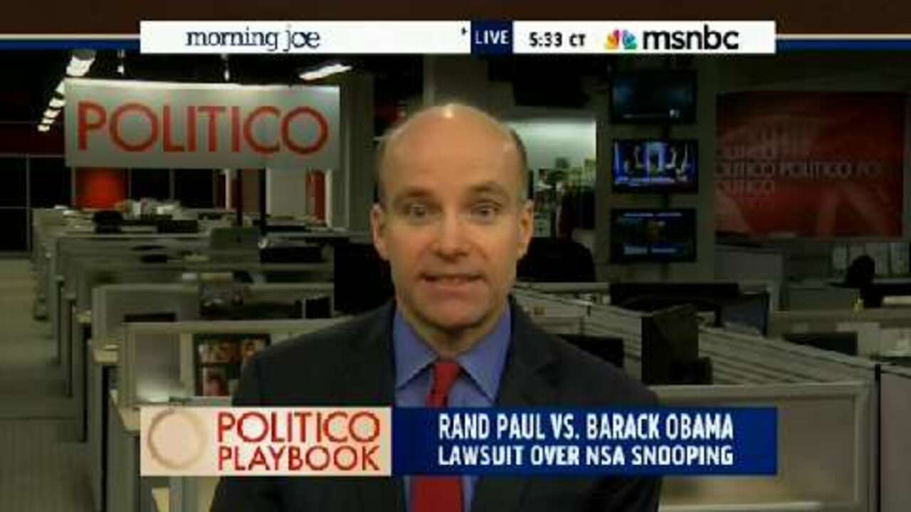 Rand Paul Suing Obama, Nsa - Mike Allen Reports - Politico