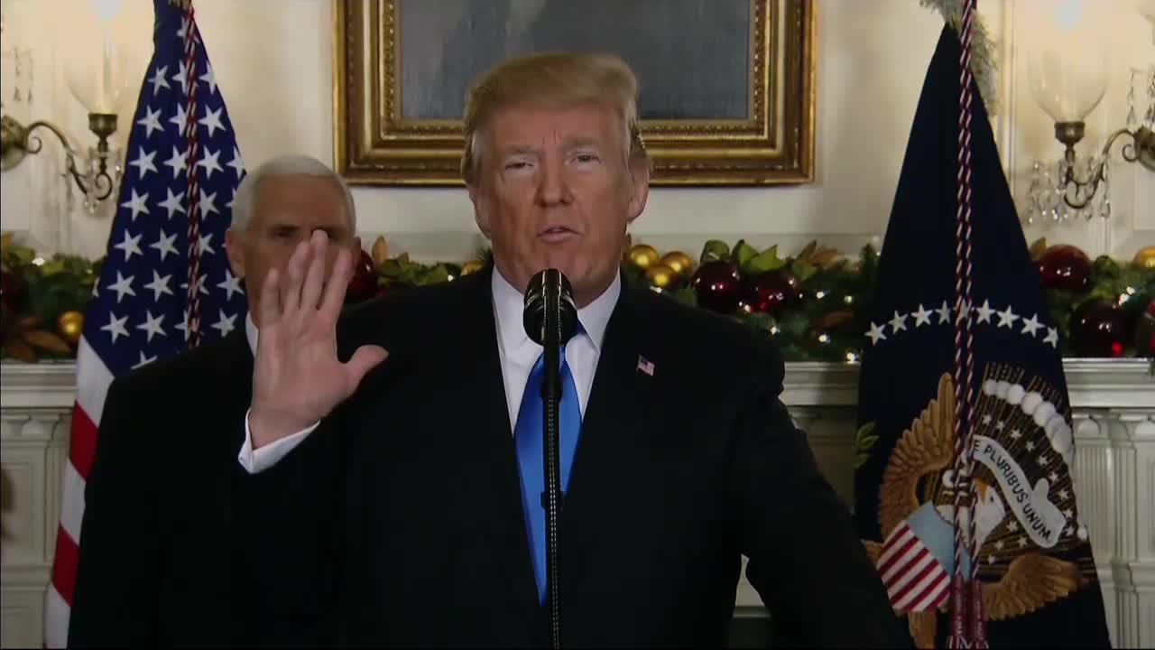 President Trump Delivers Statement On Jerusalem As Official Capital Of ...