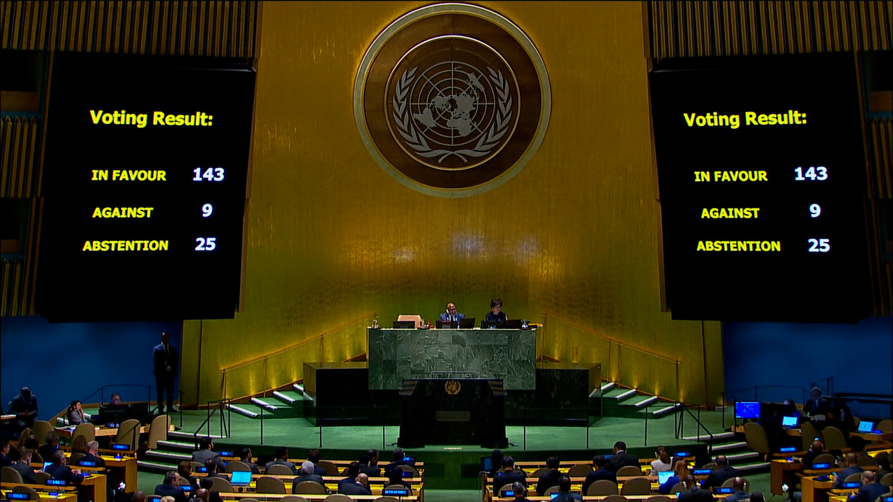 UN assembly approves resolution granting Palestine new rights and ...