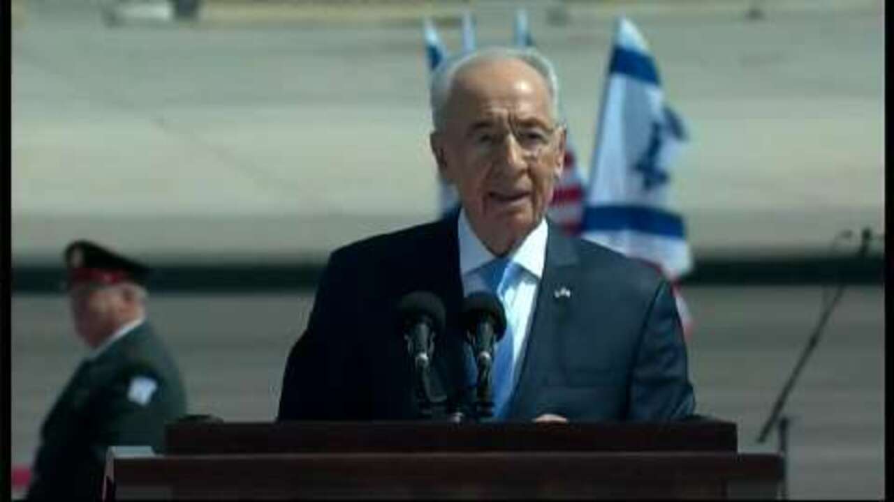 Israeli President Shimon Peres Welcomes Obama Politico