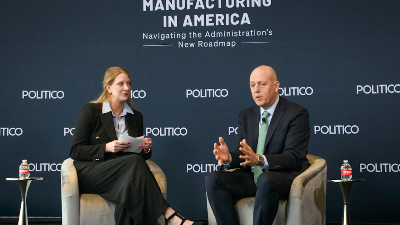Caterpillar's Senior Vice President Phil Kelliher sits down with POLITICO's Heidi Sommer | POLITICO Manufacturing in America