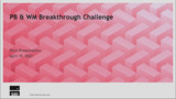 Private Banking and Wealth Management Breakthrough Challenge