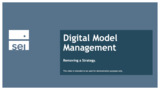 10 - Digital Model Management - Removing a Strategy