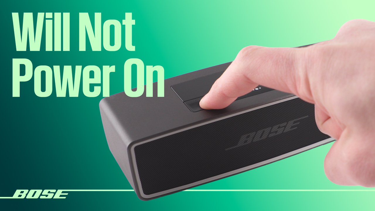 Bose SoundLink® Mini II Speaker – Will Not Power On