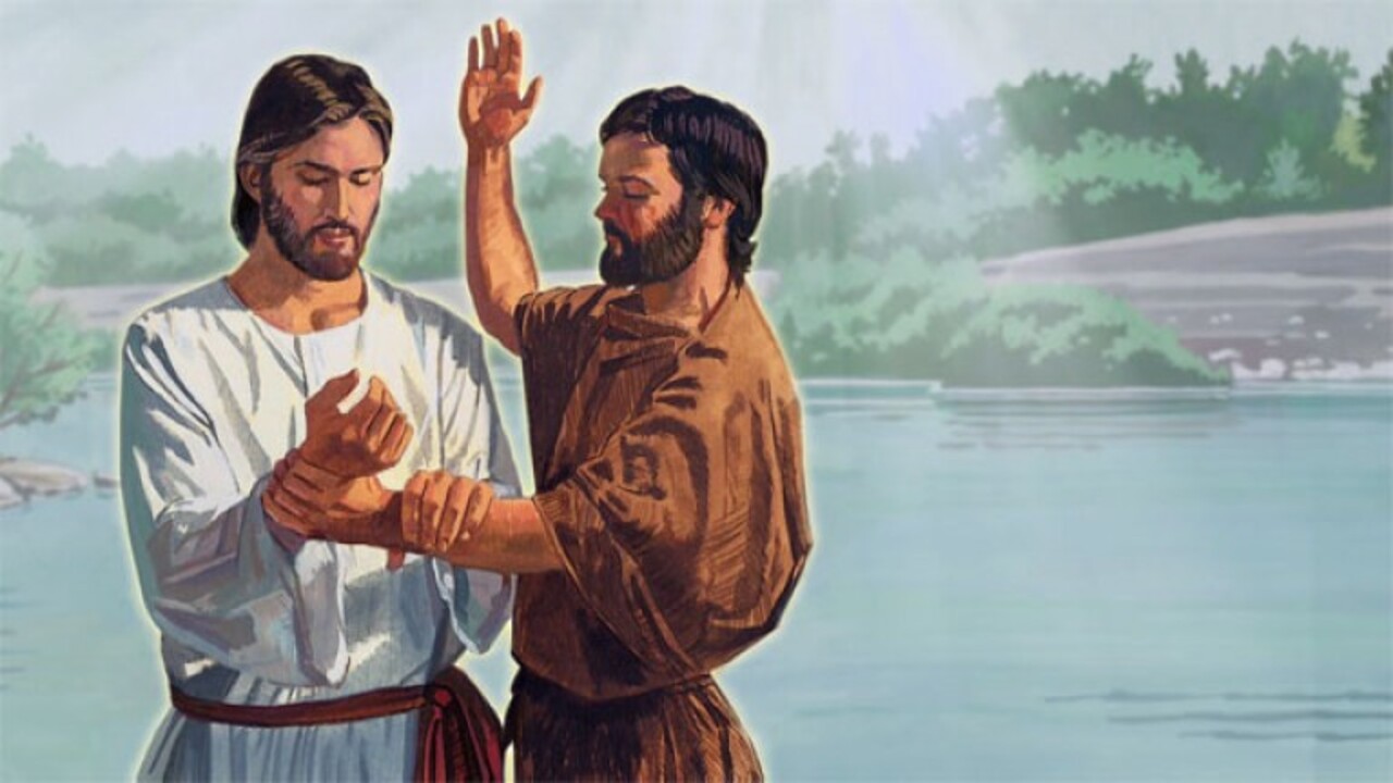 lds jesus baptism clipart