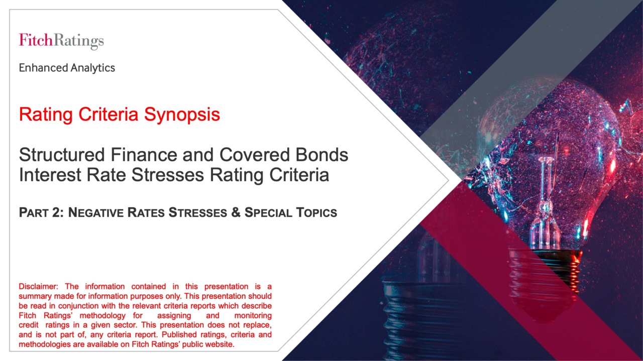 Rating Criteria Synopsis - Structured Finance & Covered Bonds Interest Rate Stresses Criteria - Negative Rates Stresses & Special Topics