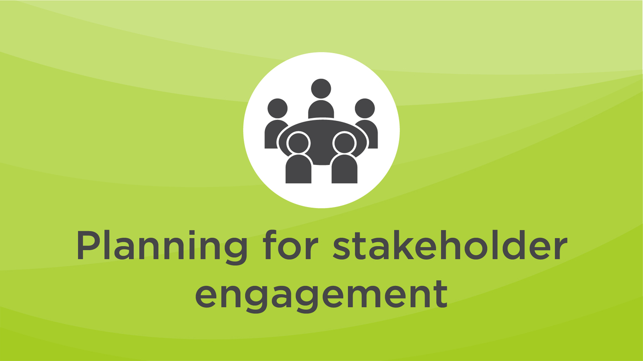 Video on planning for stakeholder engagement
