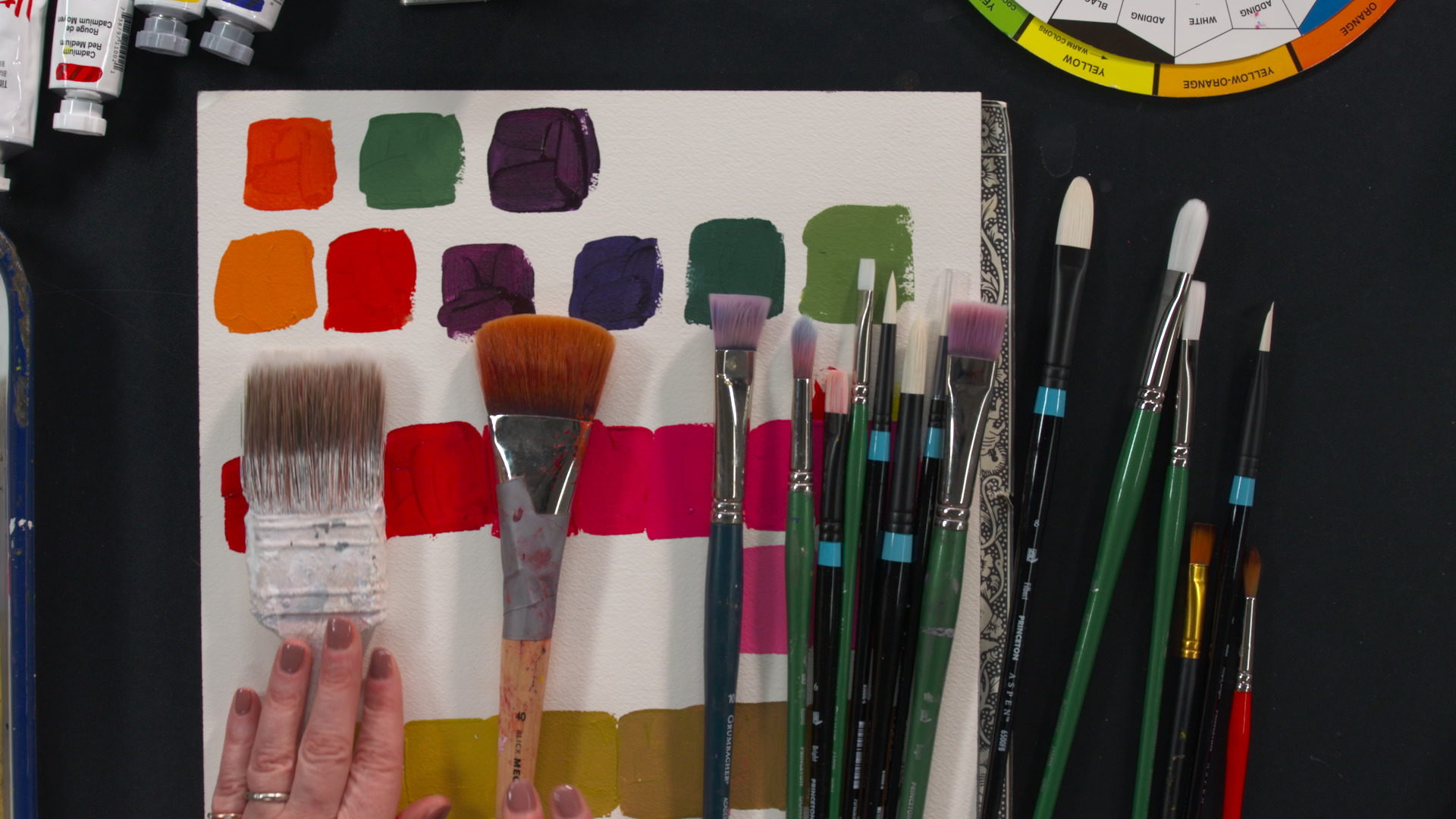 Paint Brush Set Professional Nylon Brush Acrylic Painting Thin