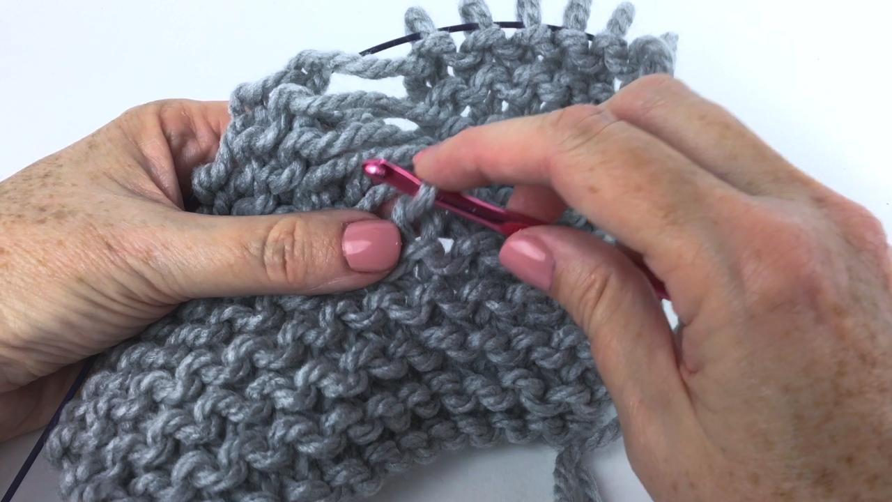 How to pick up stitches with a crochet hook 