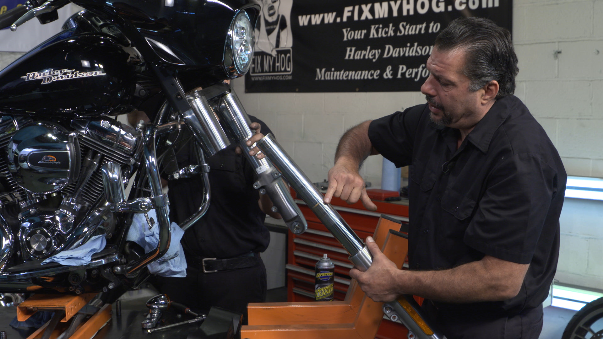 Harley Davidson slider forks POLISHED 2014-2017  49 MM NO EXCHANGE FRONT FORKS