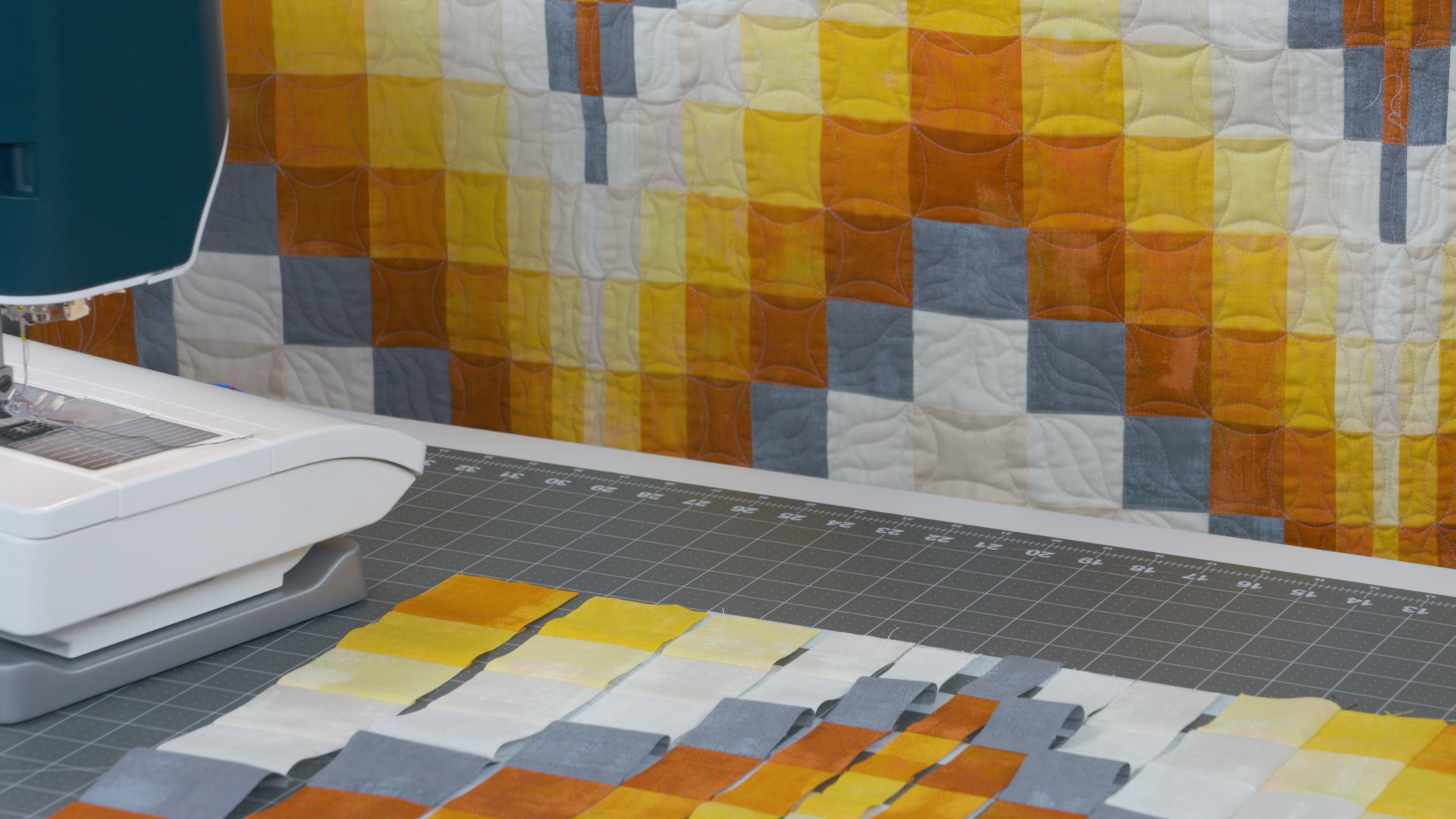 Quilt Sewing Pattern Log Cabin Pinwheel Tiles Quilting Patchwork