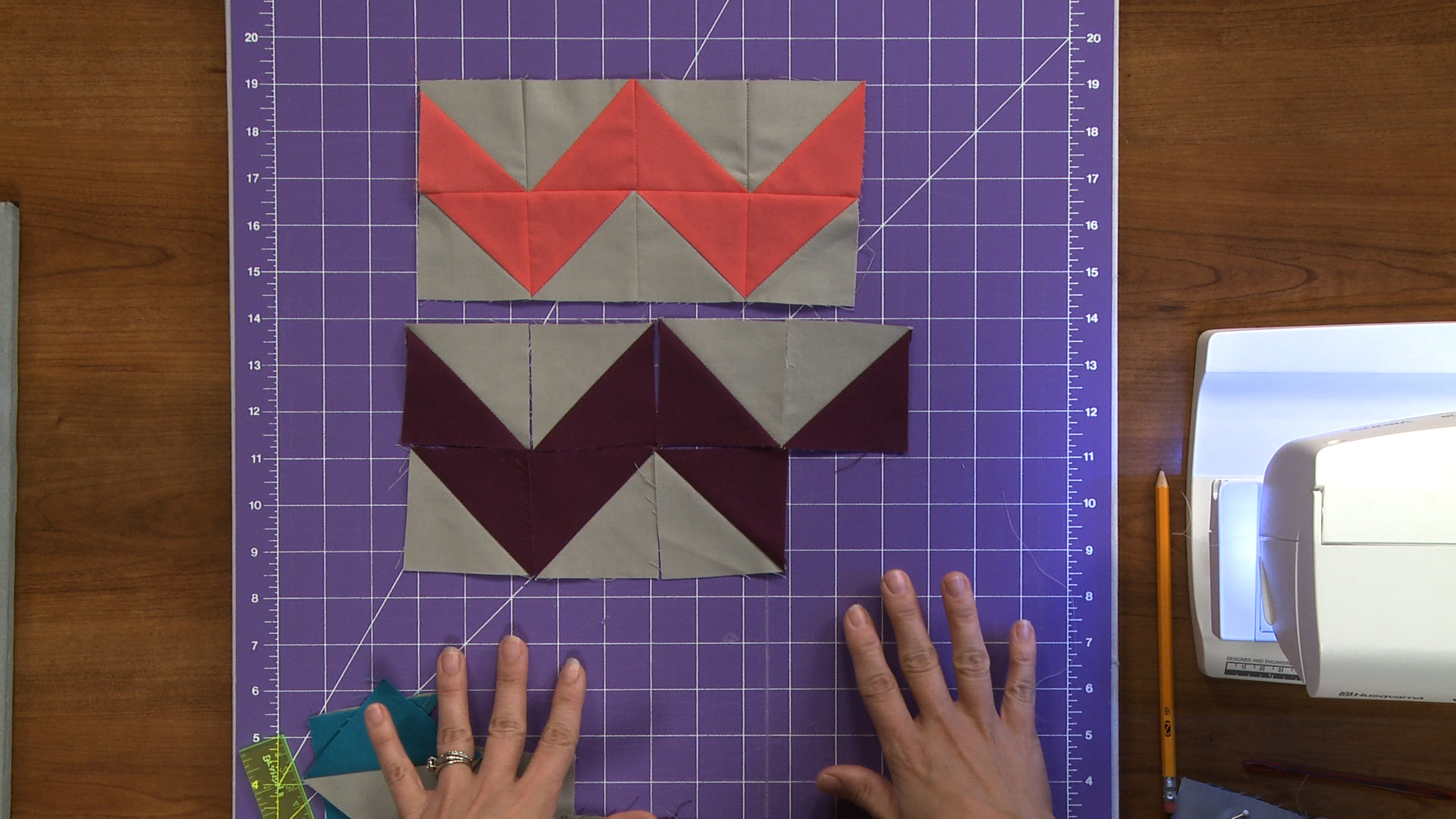 How to make a Chevron Quilt using 10 Fabric Squares 