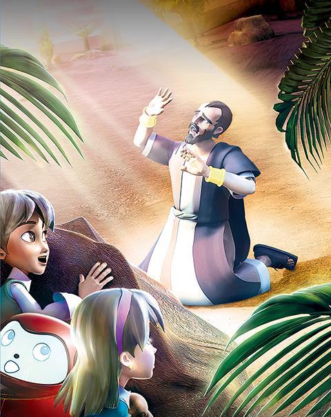保羅在大馬士革的道上給從天而降的光芒擊中。保羅後來說：「我聽見耶穌的聲音說：『掃羅，你為甚麼逼迫我？』」
