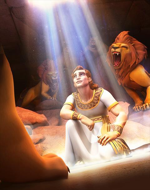 Kralın danışmanları Daniel’i aslan çukuruna atmak için komplo kurarlar. 