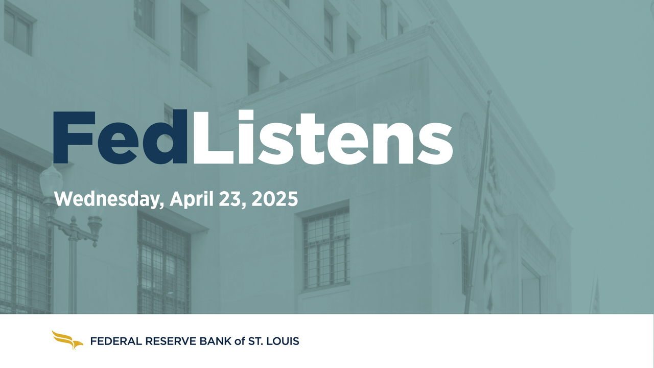 Fed Listens: Pres. Alberto Musalem and Gov. Christopher Waller, Welcoming  Remarks (April 23, 2025)