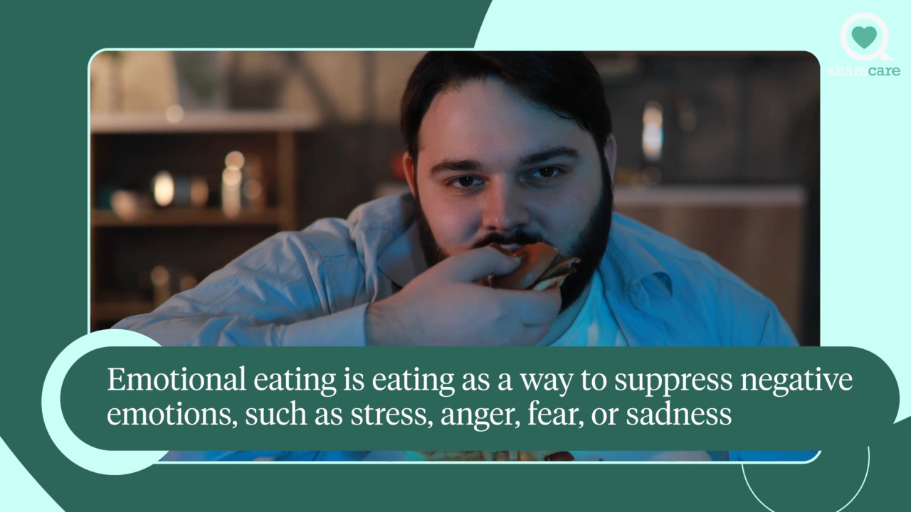 How does emotional eating mask depression?