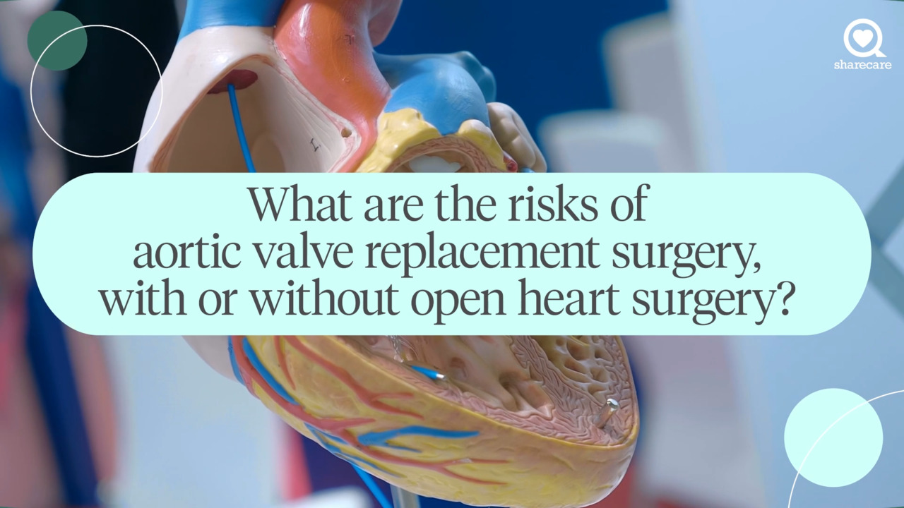 What are the risks of aortic valve replacement surgery, with or without open heart surgery?