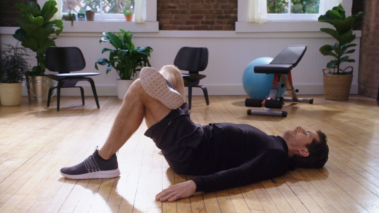 Relieve tension with this lower back stretch