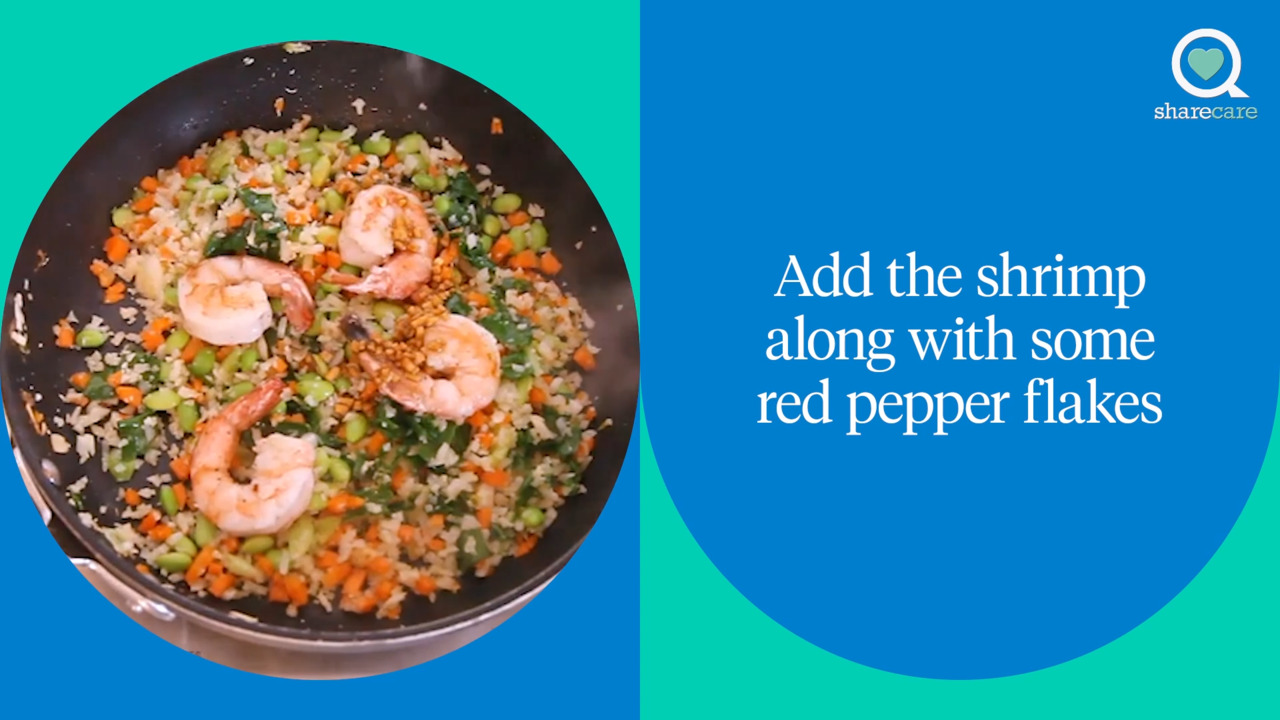 Shrimp fried cauliflower rice