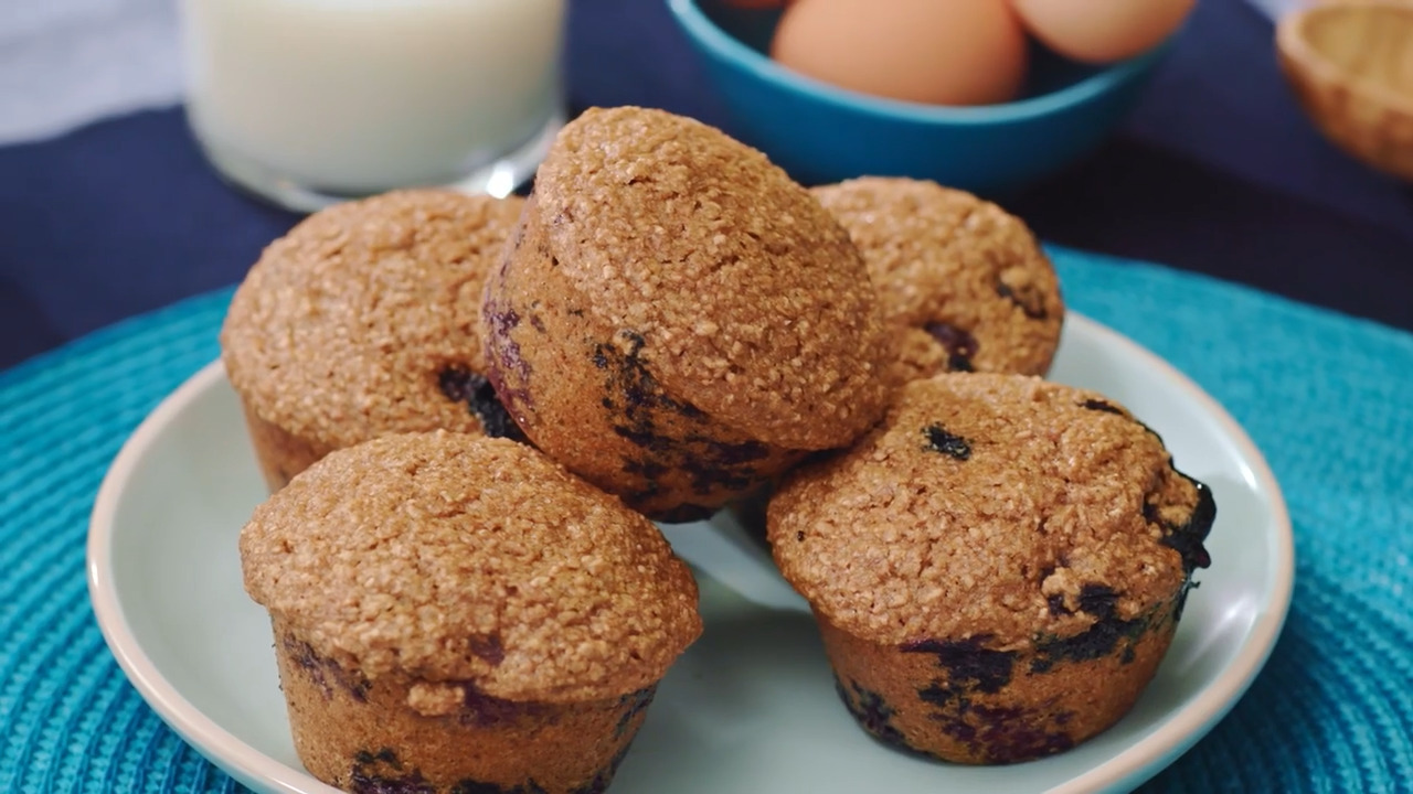 Heart-healthy blueberry muffin
