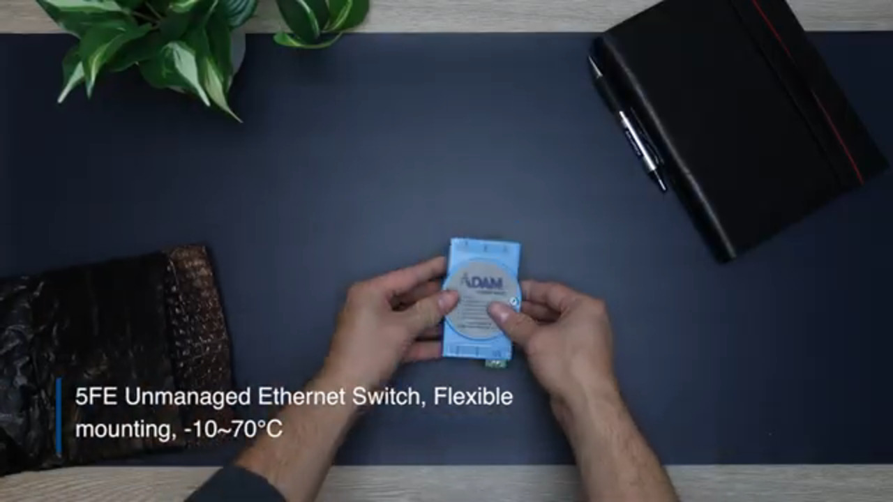 Unboxing the ADAM-6520 5FE Unmanaged Ethernet Switch