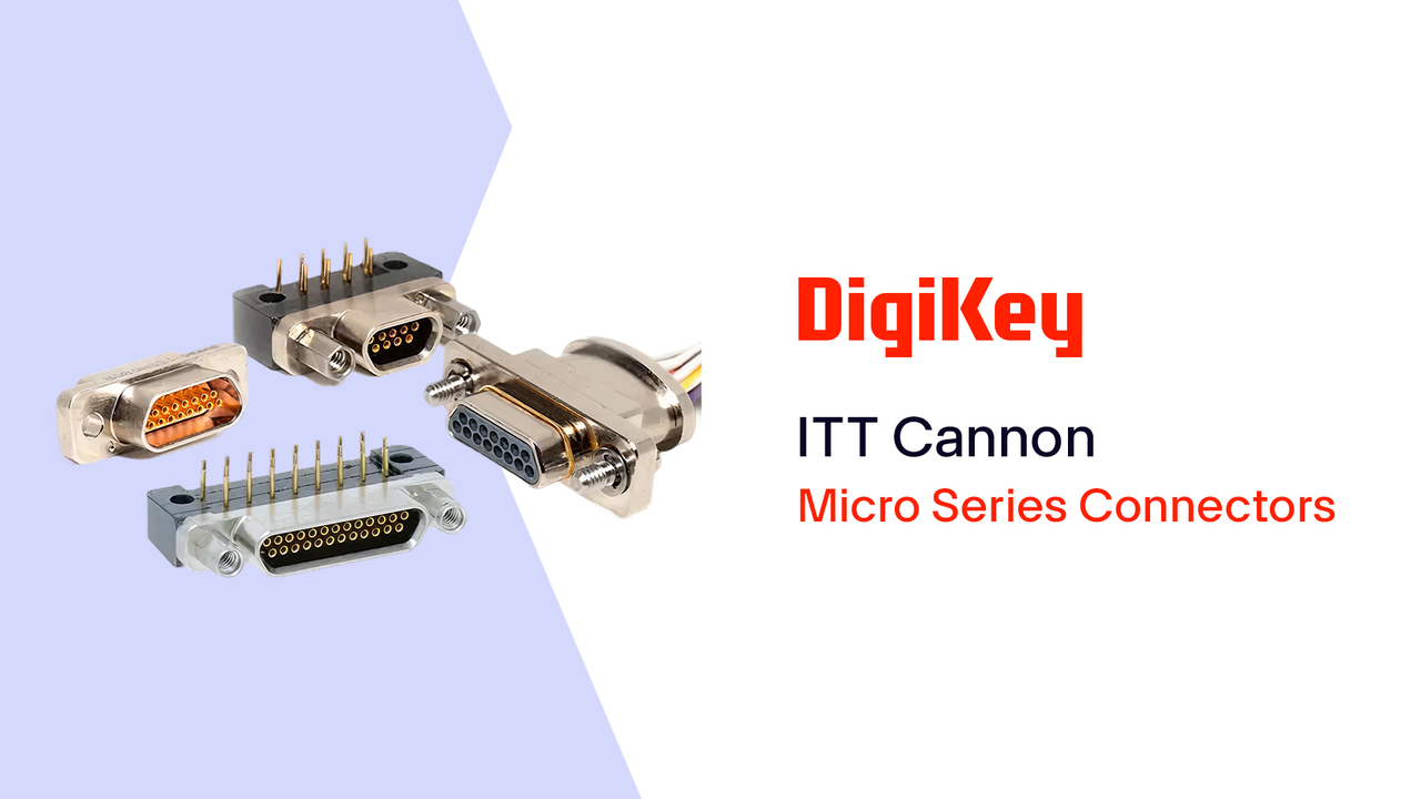 Micro Series Connectors from ITT Cannon PIO | DigiKey