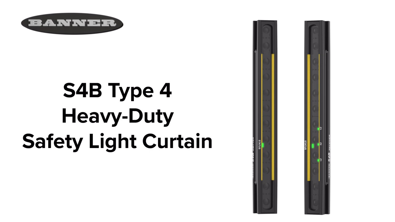 Banner S4B Heavy-Duty Safety Light Curtain