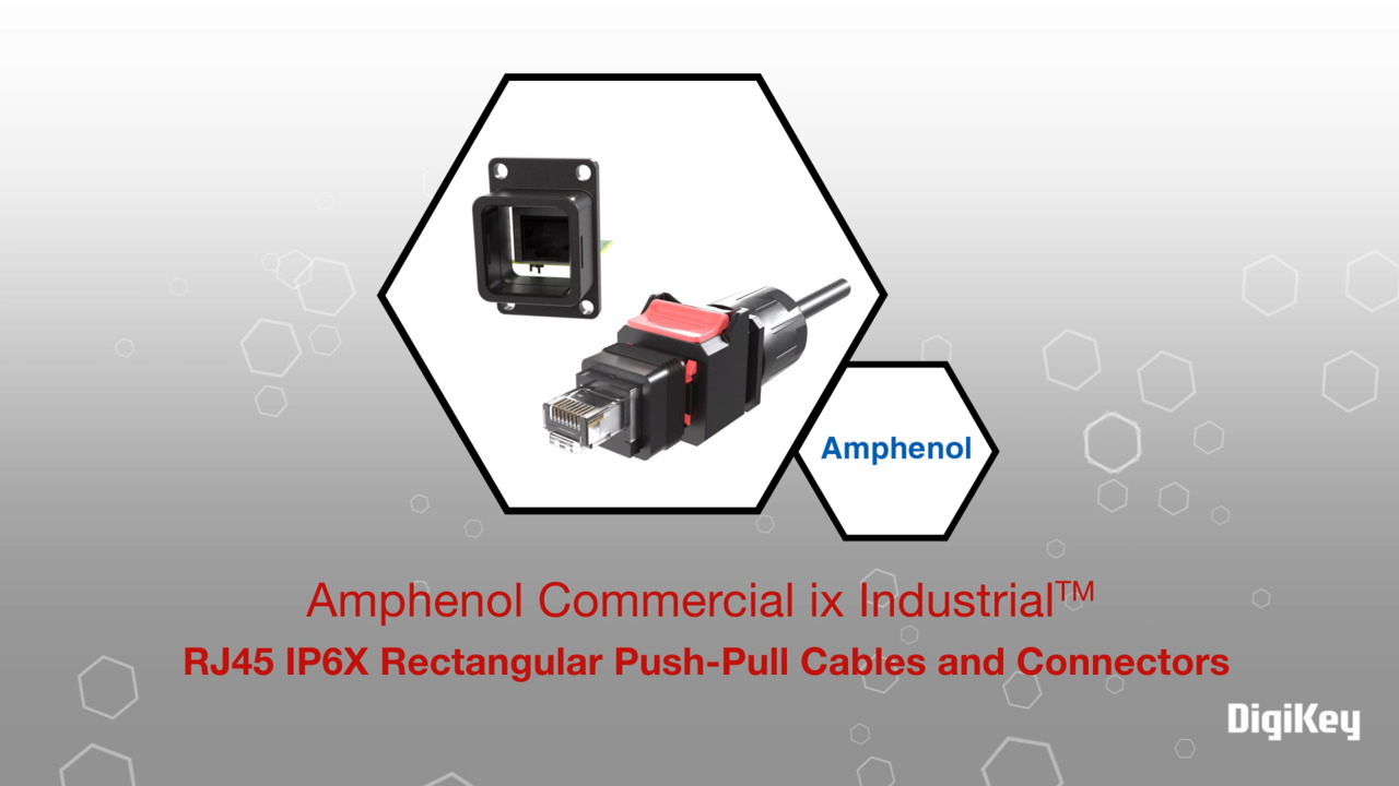 Amphenol ACS - ACPA RJ45 IP6X Rectangular Push-Pull Cables and Connectors | Datasheet Preview