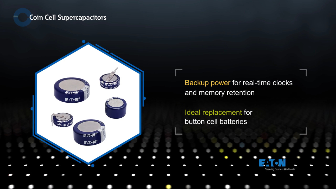Coin Cell Supercapacitors for real-time clock (RTC) backup