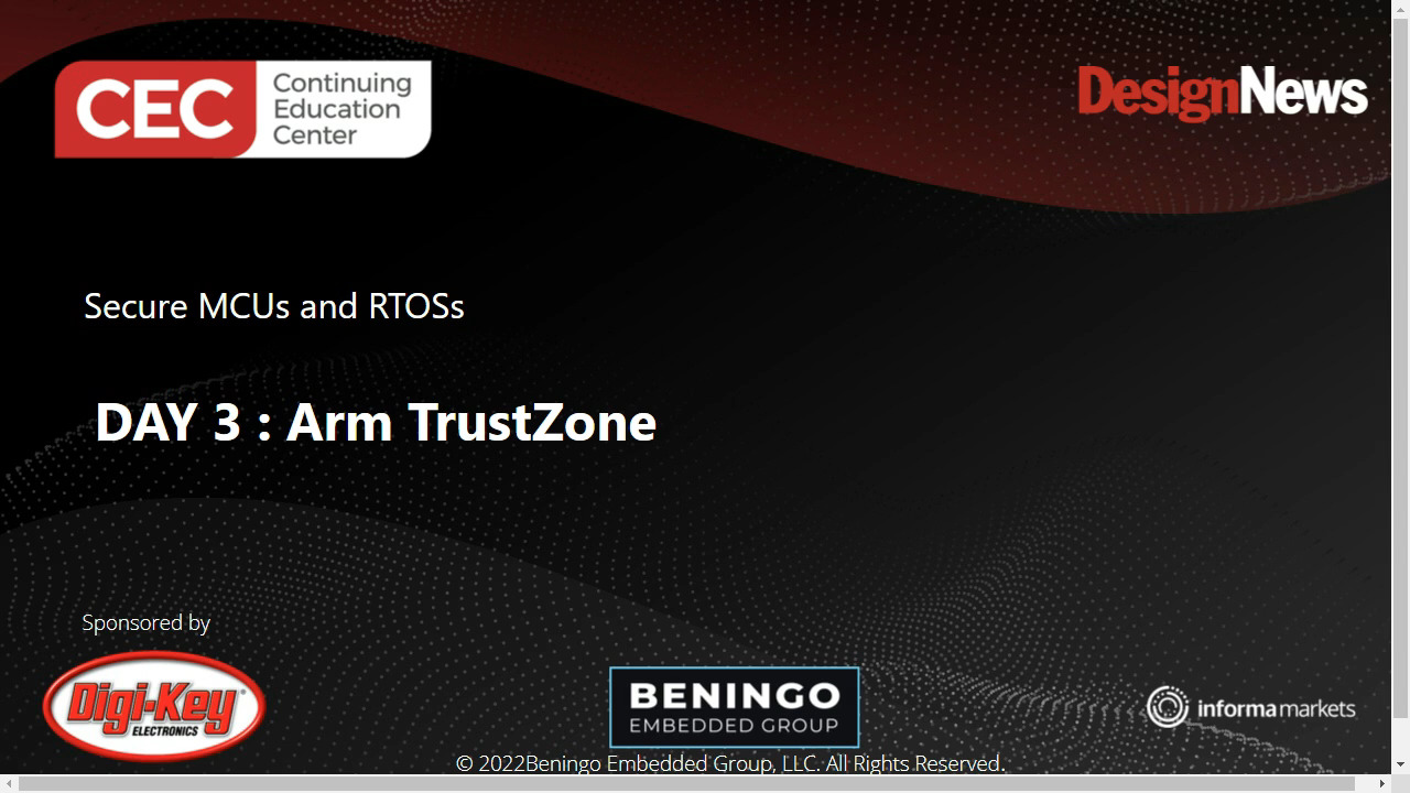 Secure MCUs and RTOSs – Day 3