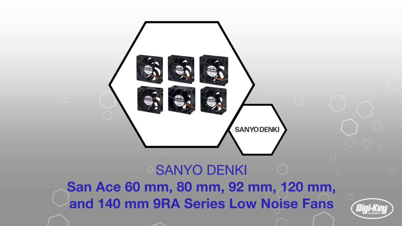 Sanyo Denki America, Inc. SANYO DENKI 60, 80, 92, & 120 mm Low Noise Fan 9RA type | Datasheet Preview