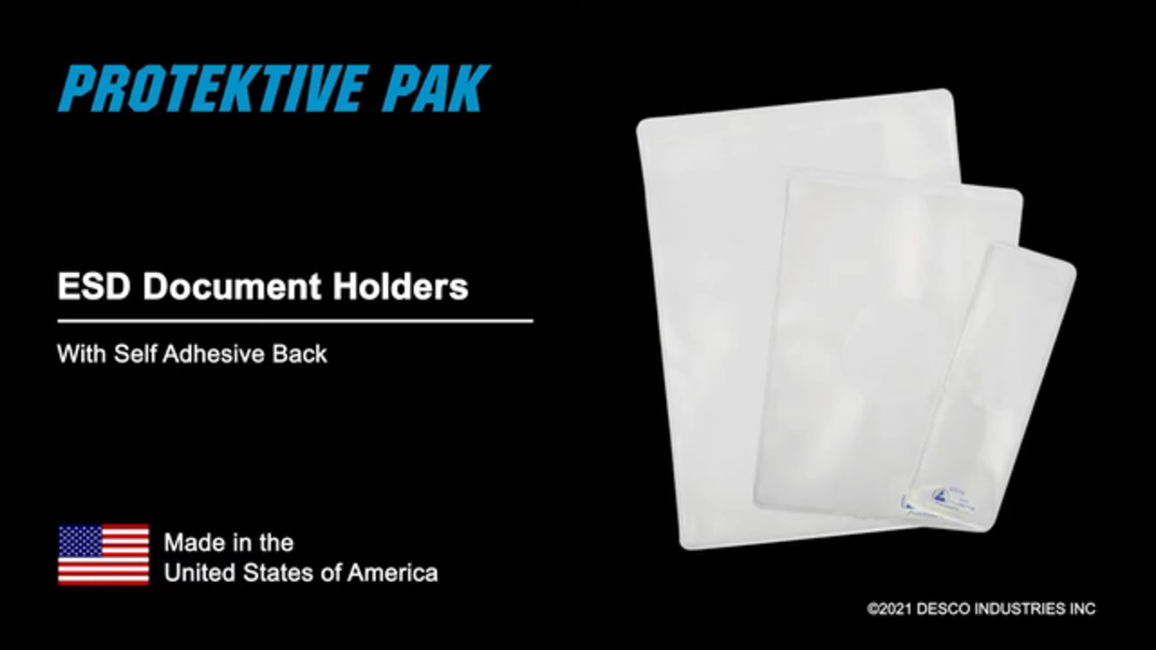 Static Dissipative ESD Document Holders