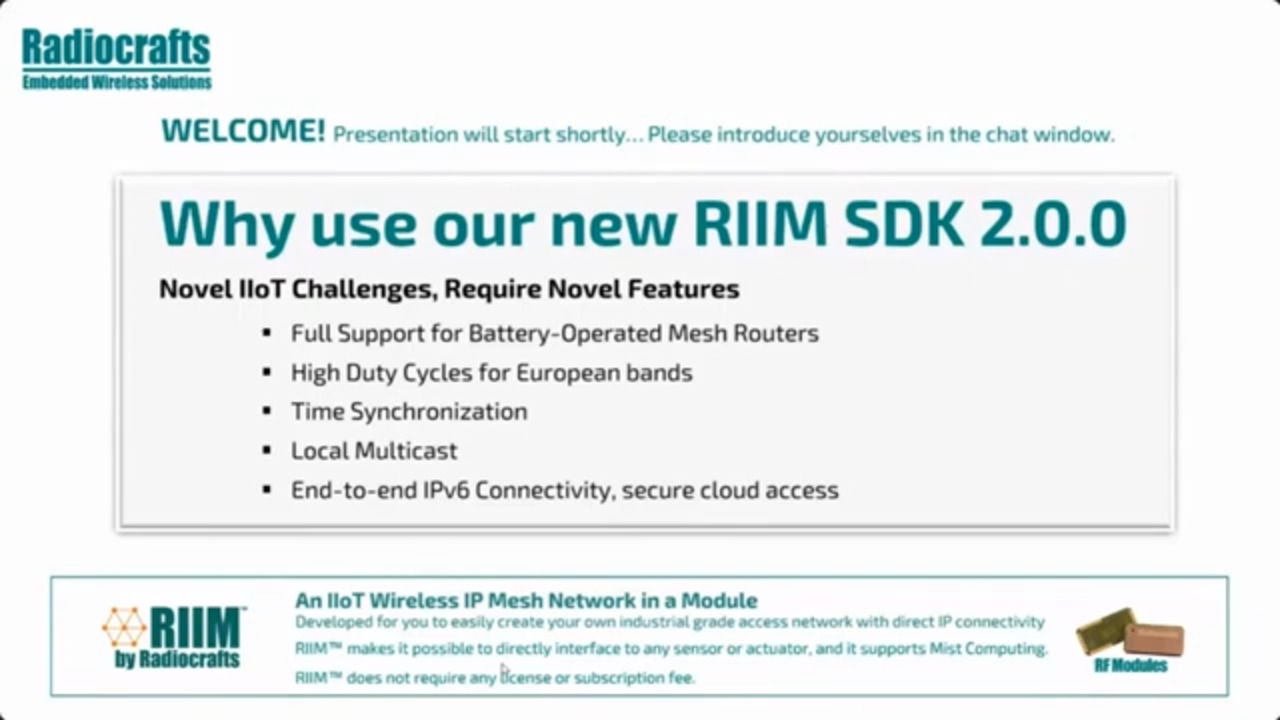 Radiocrafts’ Industry Leading Sub-GHz Mesh Just Got a Major Upgrade: RIIM 2.0