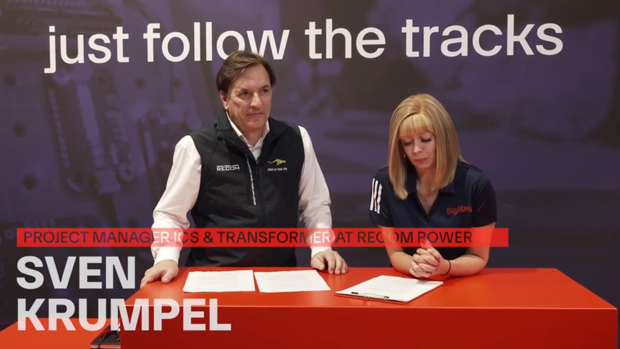 DigiKey at embedded world 2026 with Recom Power Sven Krumpel