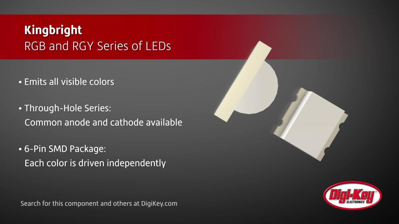 Kingbright RGB and RGY Series of LEDs | DigiKey Daily