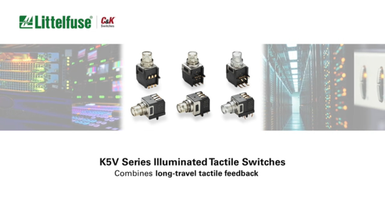 Reflow-Compatible Illuminated Tactile Switch with SPDT and Long Travel