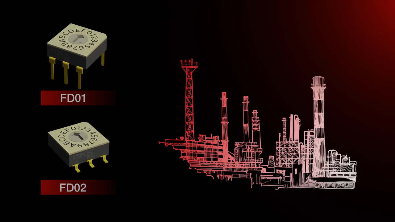 FD01 & FD02 Series: Ultra-Thin, DIP Rotary Switches by NKK