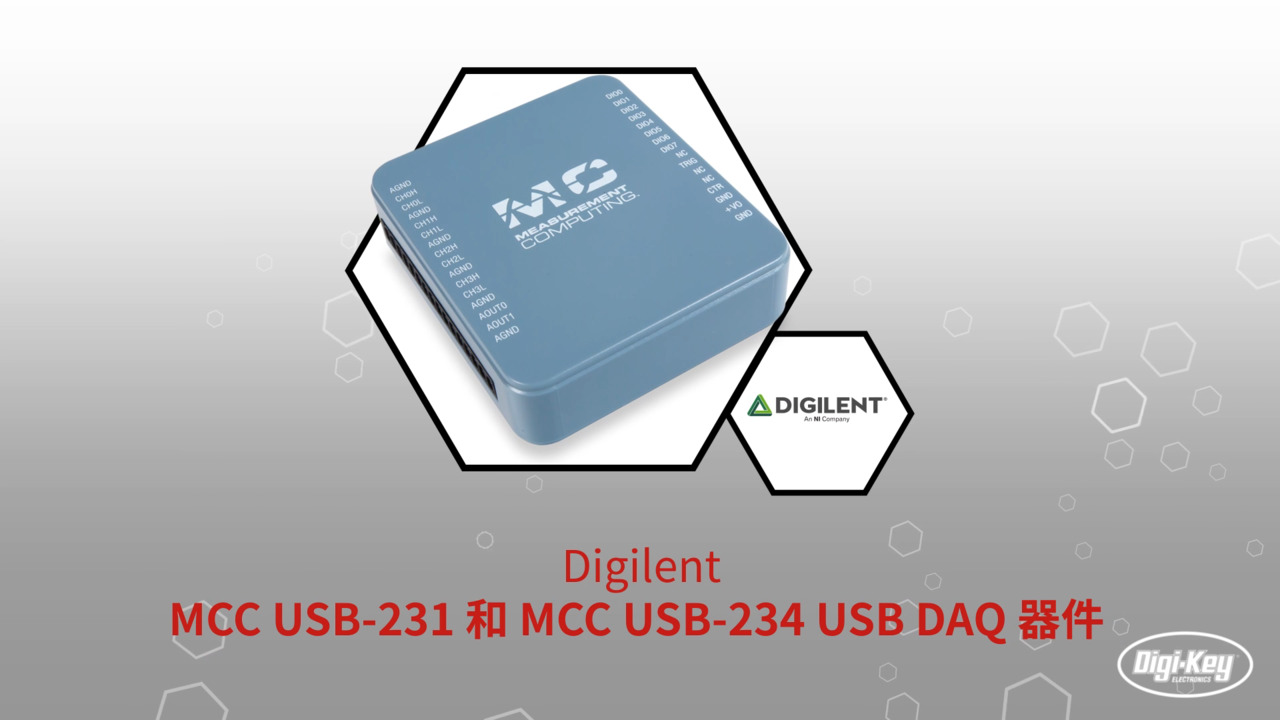 MCC USB-231/MCC USB-234 USB 数据采集器件 | Datasheet Preview
