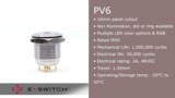 PV6 Series Anti-vandal Pushbutton Switch PV6 Series Anti-vandal Pushbutton Switch